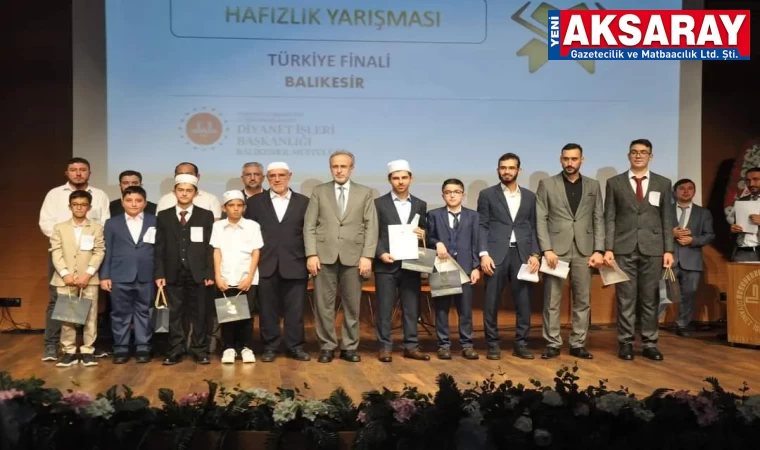 Hafızlık Yarışması'nda Türkiye ikincisi Aksaray'dan