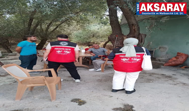 Psiko- Sosyal Destek ekipleri afetzede vatandaşların yanında