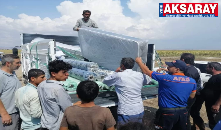Sel mağduru mevsimlik işçilere yardım edildi