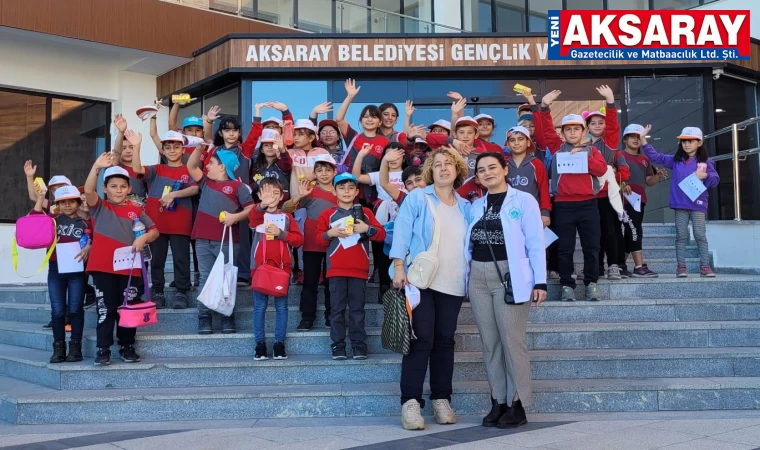 Aksaray’da minik öğrencilerin bilim merkezi eğitimi