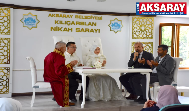 Aksaray’ın Çinli damadı oldu