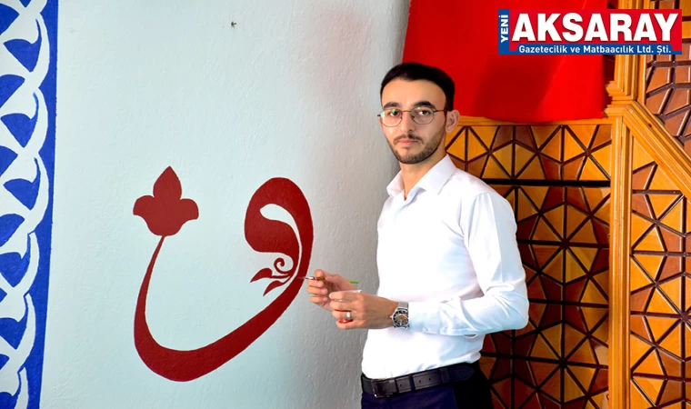 Camileri yazı sanatı ile güzelleştiriyor