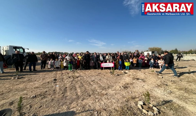 Anaokulu öğrencileri hatıra ormanı oluşturdu
