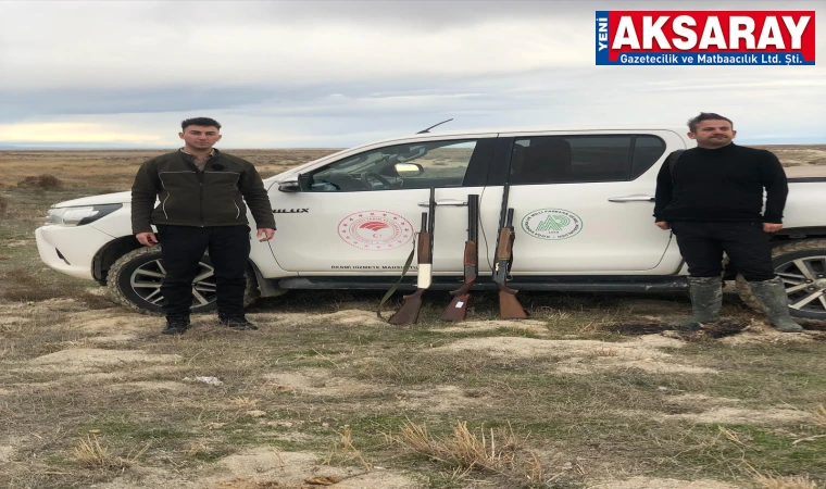 3 Kaçak avcının tüfeklerine el kondu