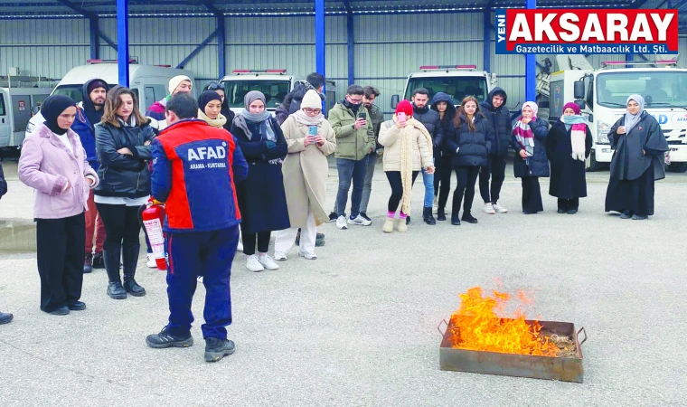 Yangın önleme ve söndürme eğitimi verildi
