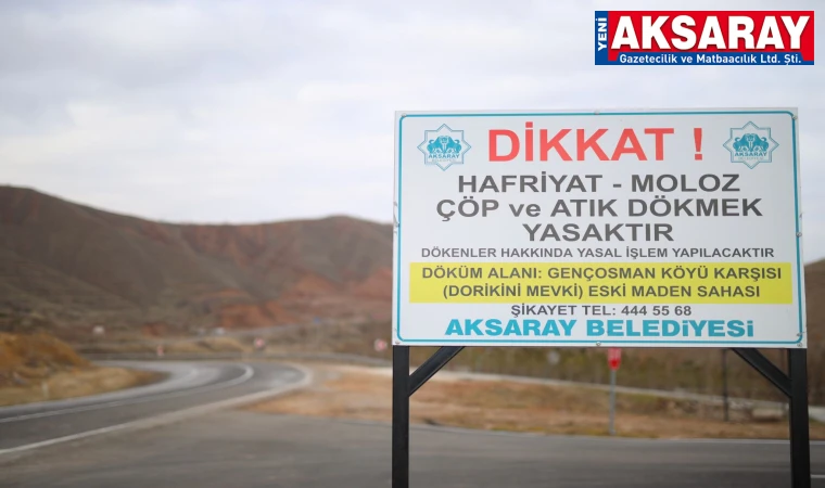 ‘Moloz dökmeyin’ diyerek uyarı levhaları dikildi