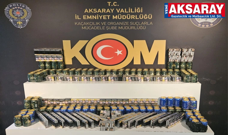 Kaçak alkol ve sigaralar yakalandı