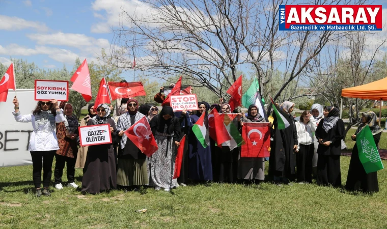 Üniversite kampüsünde Gazze nöbeti