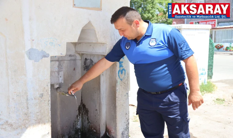 Zabıta hem uyardı hem de sokak çeşmelerini kontrol etti