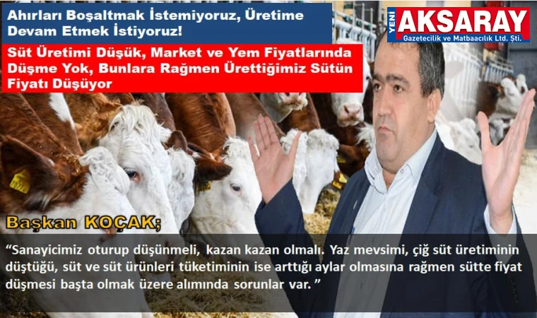 ZİRAAT BAŞKANI DERT YANDI Yüzümüz gülmedi