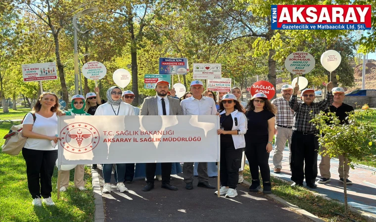 DÜNYA YÜRÜYÜŞ GÜNÜ Kılıçaslan Parkında yürüyüp farkındalık oluşturdular