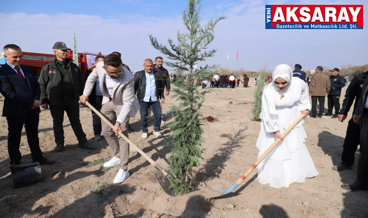 Nikahtan önce ağaç diktiler, 3 çocuk sözü verdiler