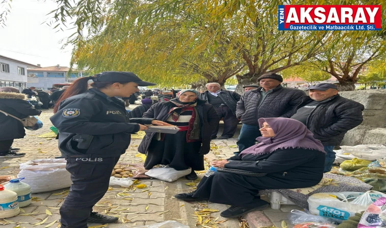 Pazar yerlerinde kadınlara KADES anlatıldı