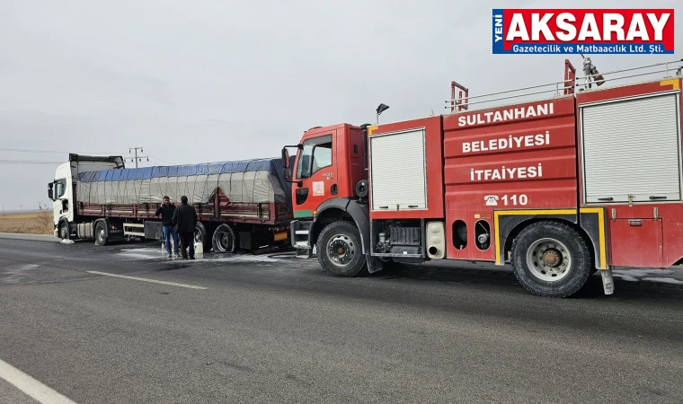 SULTANHANI YAKINLARINDA TIR'DA ÇIKAN YANGIN BÜYÜMEDEN SÖNDÜRÜLDÜ