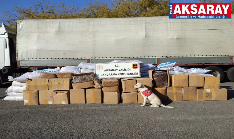 Tır dorsesinde 1 ton 734 kilo kaçak tütün