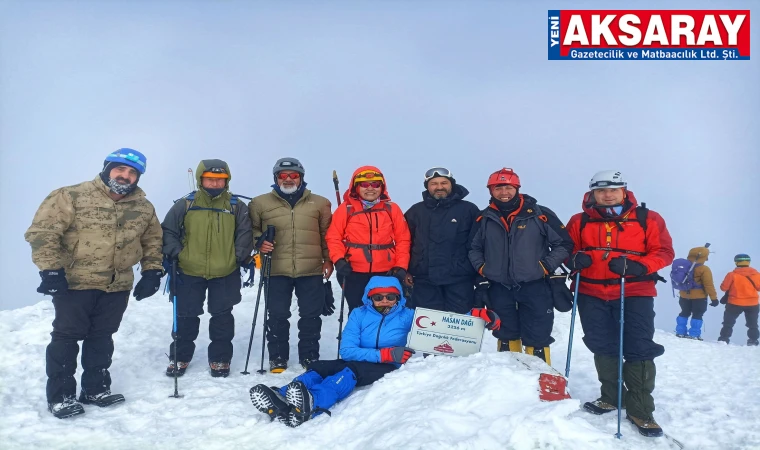 11 İl’in dağcıları Hasandağına tırmandı