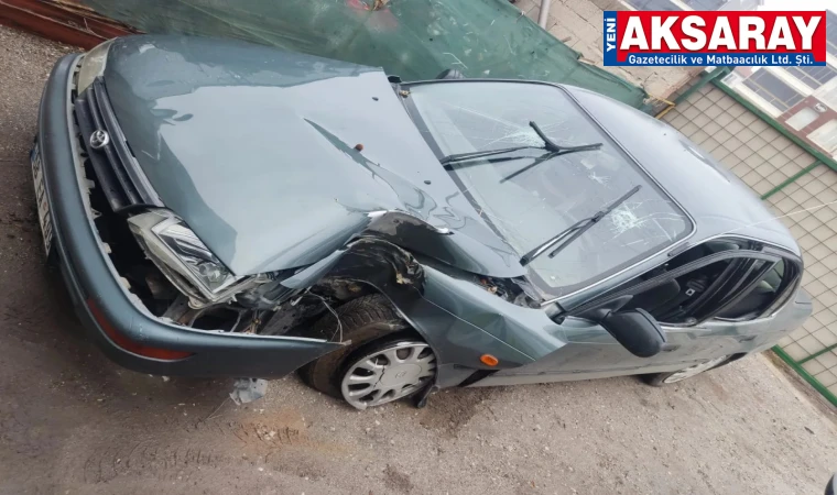 14 YAŞINDA İzinsiz aldığı araçla kaza yaptı