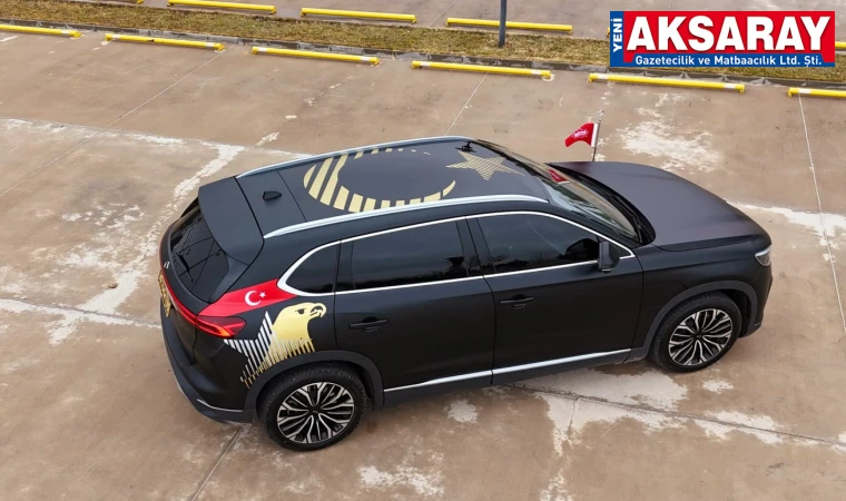 Milli araç Togg’a modifiyeli kaplama yapıldı