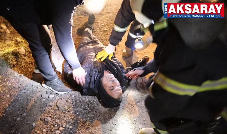 Evinde yangın çıktı dumandan bayıldı