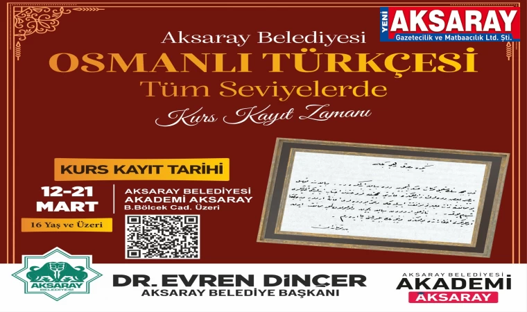 Belediye Osmanlıca kursu açıyor