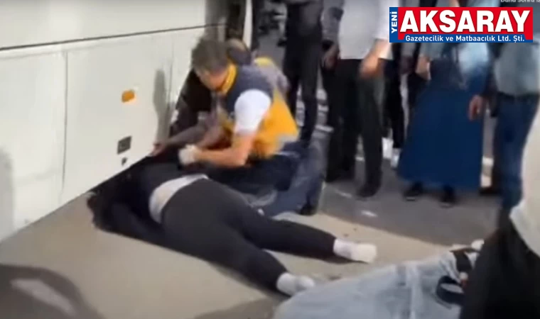 Minibüsün altında kalan sürücü ağır yaralı