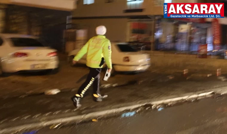 Polis denetimini görünce geri geri kaçmaya çalıştı