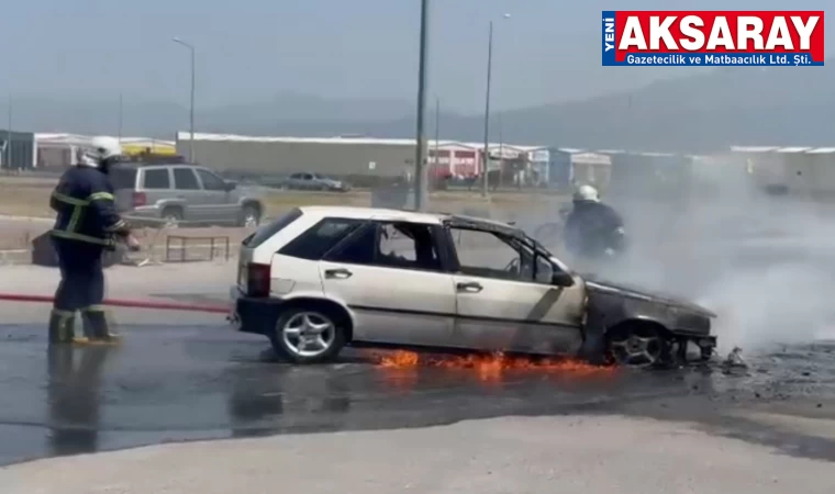 Otomobil tamircide alev alev yandı