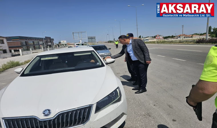 Yol kontrol noktası kaymakam denetiminde