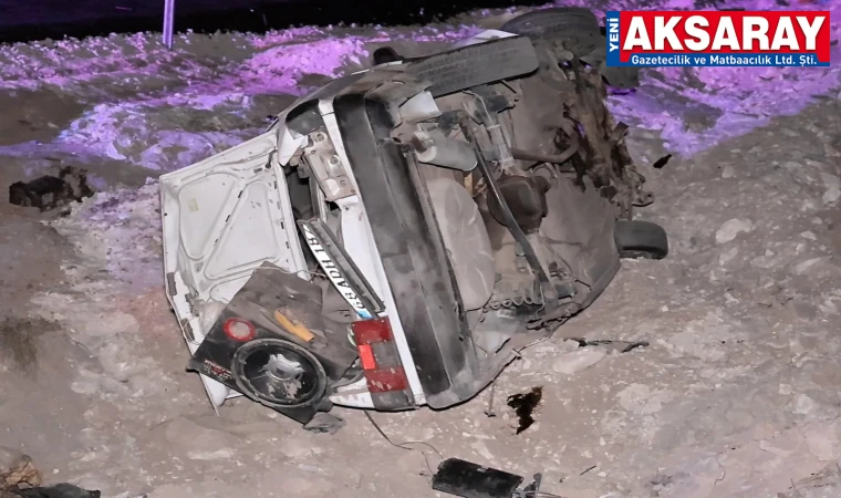 ALKOLLÜ VE EHLİYETSİZ Kontrolden çıkan araç şarampole takla attı