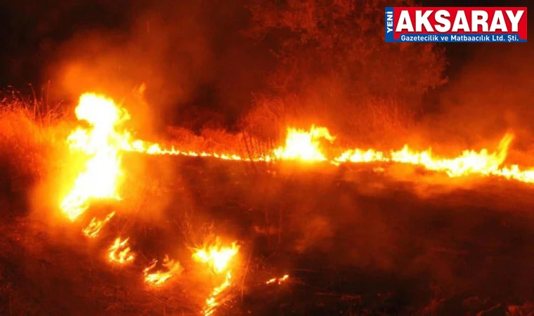 Ağaçören’de gece saatlerinde yangını paniği