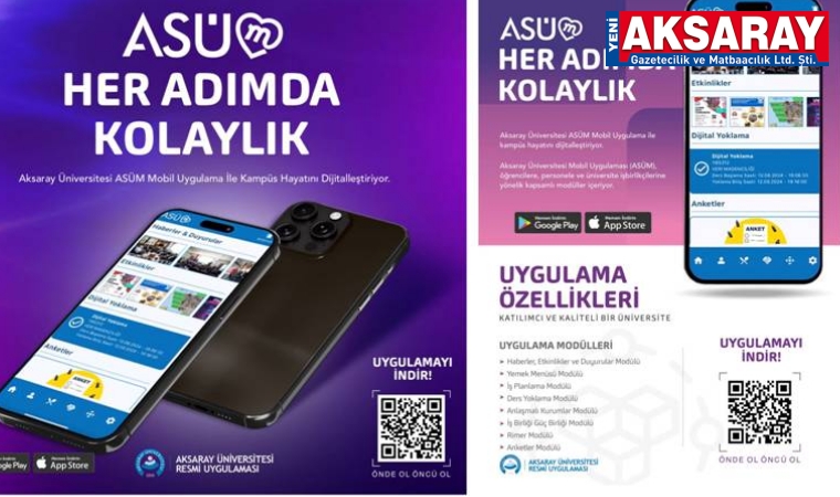 Aksaray Üniversitesi artık cebinizde