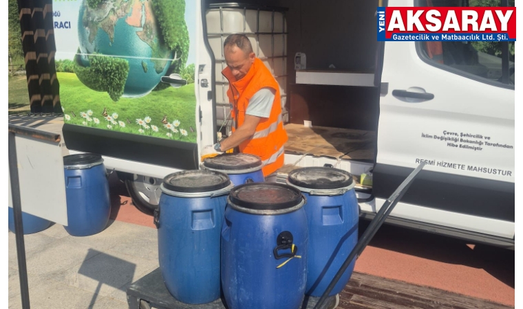 Her ay 1 ton atık yağ toplanıyor