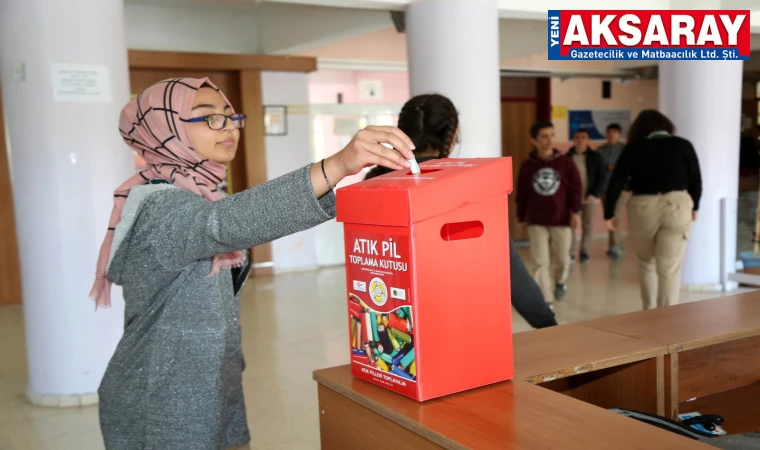 Öğrenciler 1 tondan fazla atık pil topladı