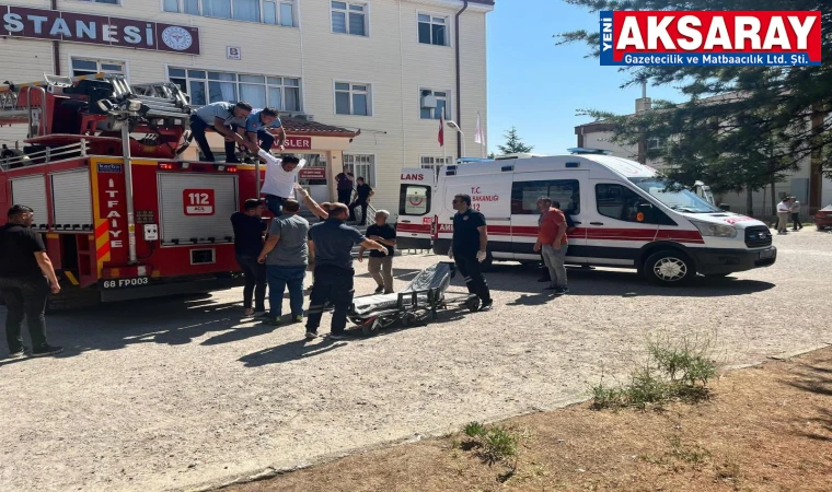 ORTAKÖY HASTANESİNDE YANGIN TATBİKATI Gerçeğini aratmadı