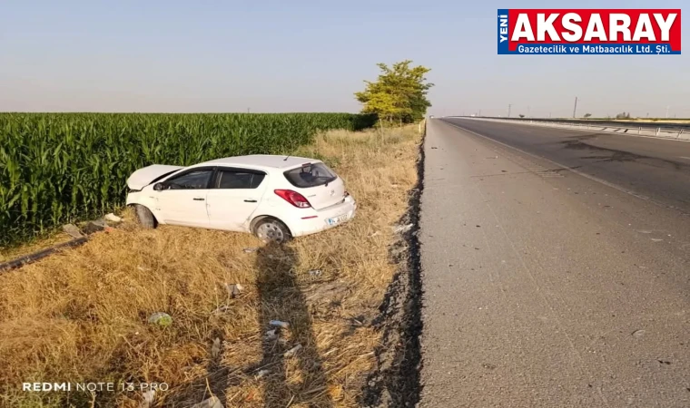 Otomobil kontrolden çıkıp mısır tarlasına girdi