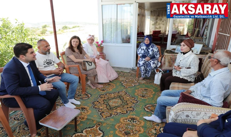 Şehit dedesi ziyaret edildi