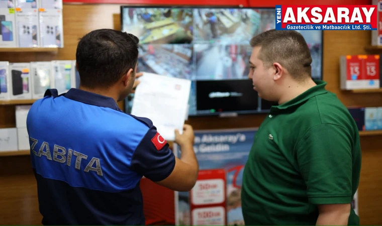 Zabıta ekiplerinden ruhsat denetimi