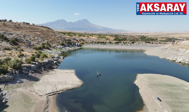 Güzelyurt Göletinde su seviyesi iyice düştü