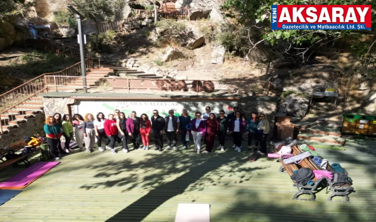 Ihlara Vadisi’nde yoga etkinliği