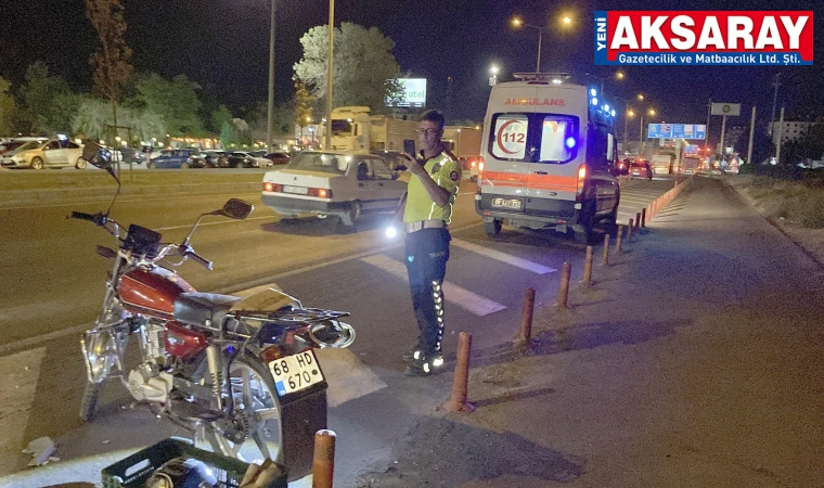 Otomobil motosiklete çarptı, 1 yaralı