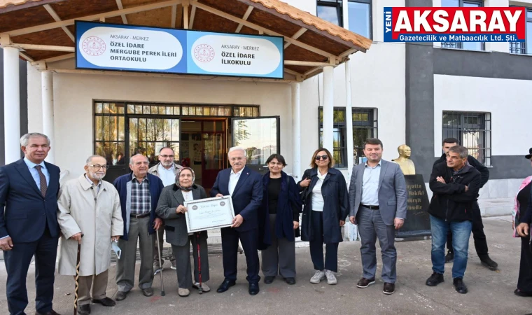 Hayırsevere Teşekkür Belgesi takdim edildi