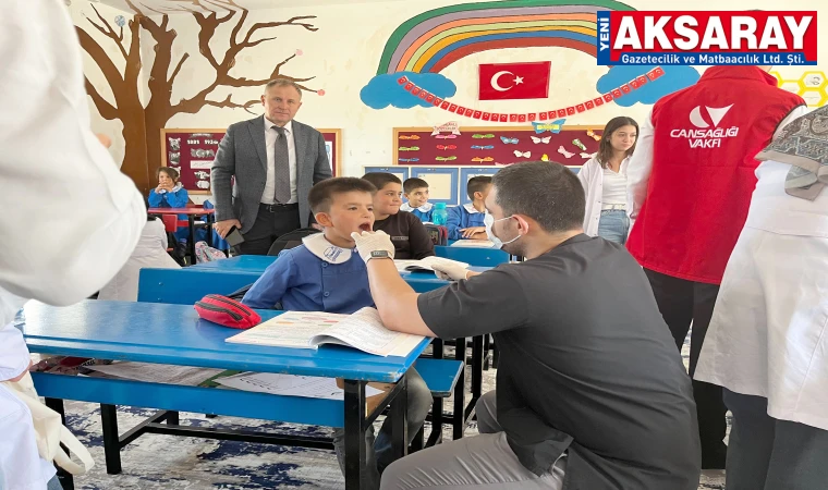 Köy okullarında ağız ve diş taraması gerçekleştirildi