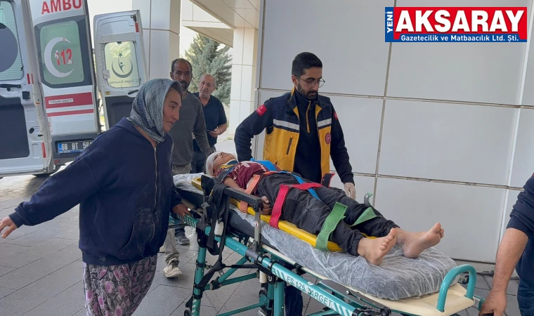 Su arıza minibüsü çarptı