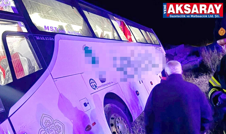 Sürücü zehirlendi, otobüs devrildi