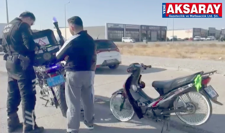 Abartı egzozlu motosiklet sürücüsüne 9 bin 267 lira ceza kesildi
