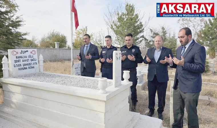 Sultanhanı Kaymakamı Göksun’dan Şehit Ahmet Dağlı'yı anma ziyareti