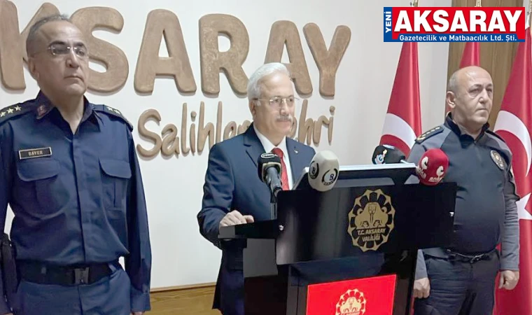 Geçen ay Aksaray’ın güvenlik raporu