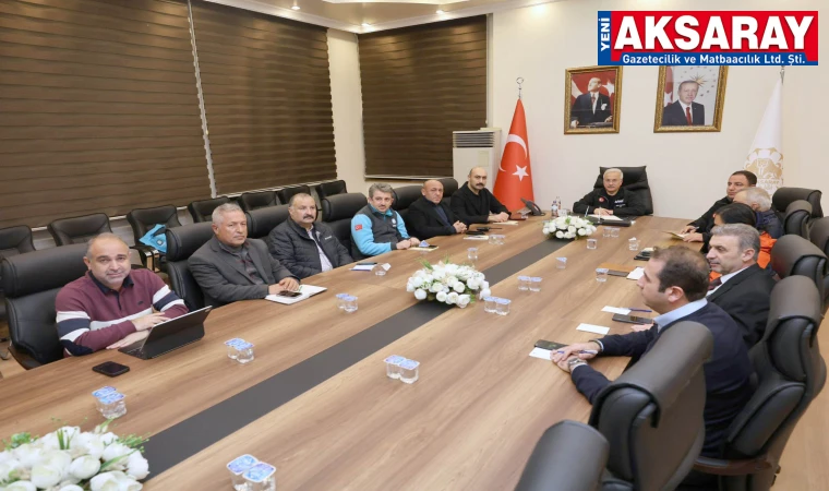 KRİZ MASASI KURULDU Valilikten kar seferberliği