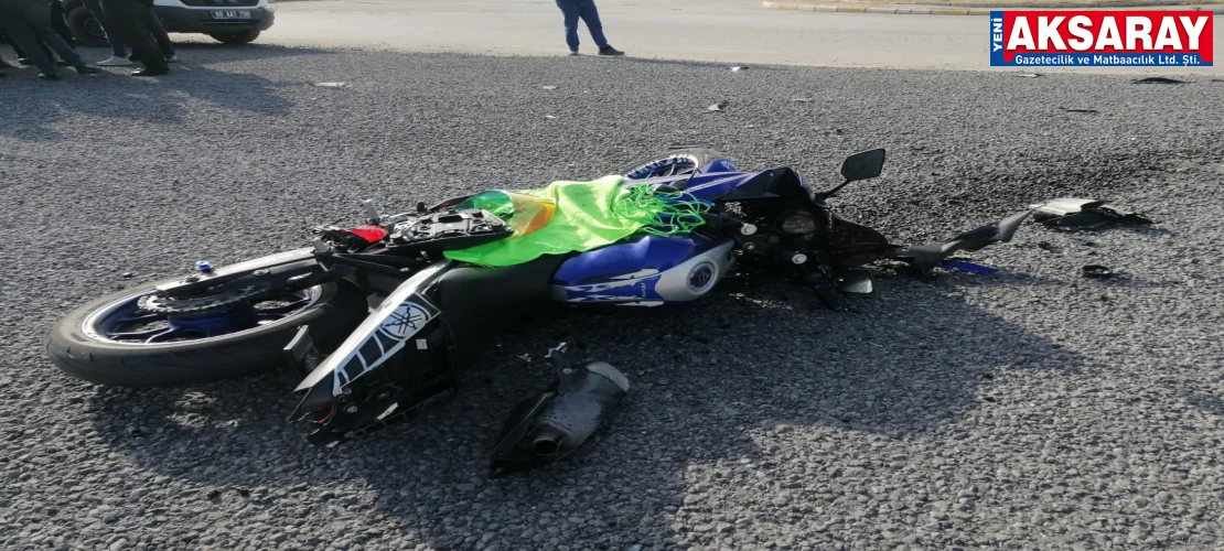 Motosiklet sürücüsü ölümden döndü