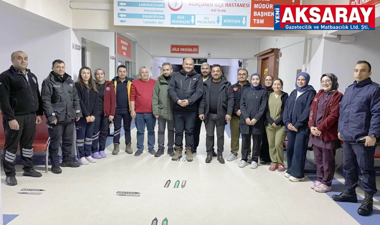 Ağaçören ve Sarıyahşi’de güvenlik ve sağlık ordusuna vefa ziyareti